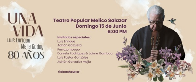 LUIS ENRIQUE MEJÍA GODOY CELEBRA SU VIDA Y CARRERA ARTÍSTICA ENTRE CANCIONES